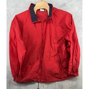 L.L. Bean Red Windbreaker Nylon Jacket Full-Zip Men's Size 2XL TALL READ